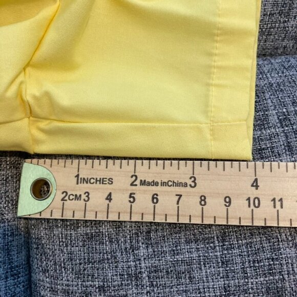 Vintage Anchor Club Yellow Shorts Elastic Waist Flat Front Pockets Size Small - Picture 7 of 9